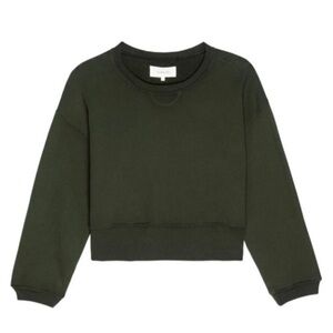 THE GREAT. The League Sweatshirt in Woodland Green